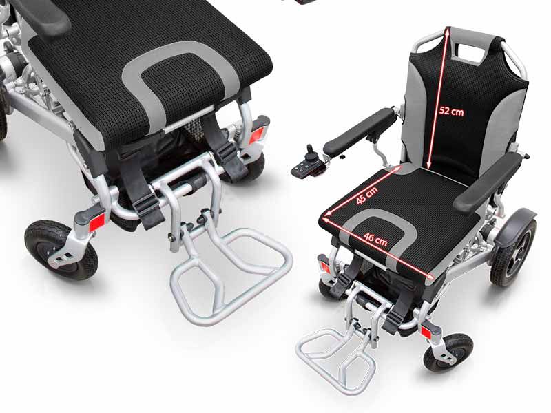 Sedia a Rotelle Elettrica Pieghevole Elite Ultralight - Telaio Rinforzato