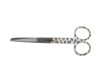 FORBICI IN ACCIAIO INOX RETTE PUNTE ALTERNE - fantasia bruco - 14 cm