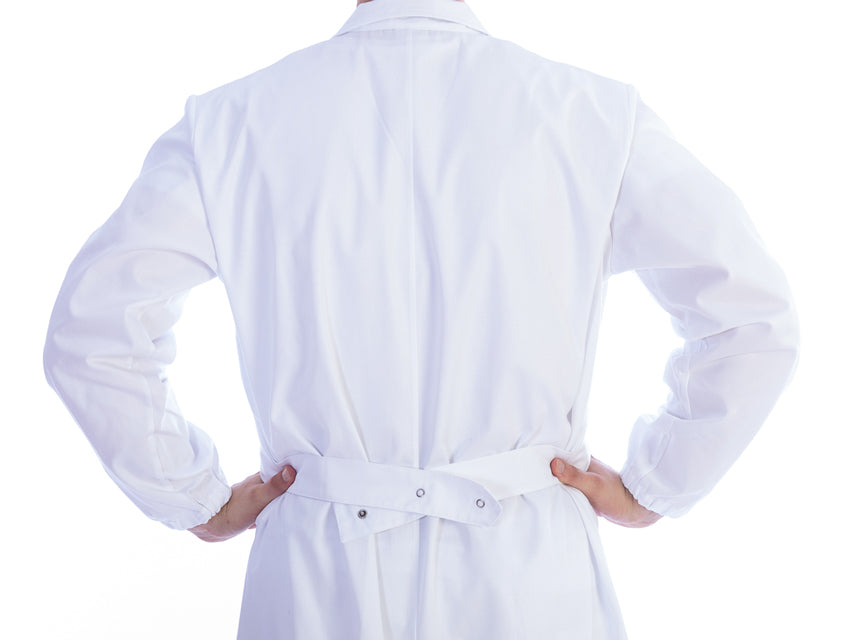 Camice Bianco con Automatici Unisex Cotone/Poliestere