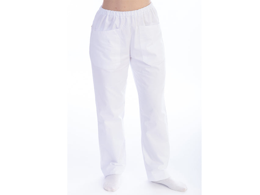 Pantaloni Unisex Cotone/Poliestere Bianchi