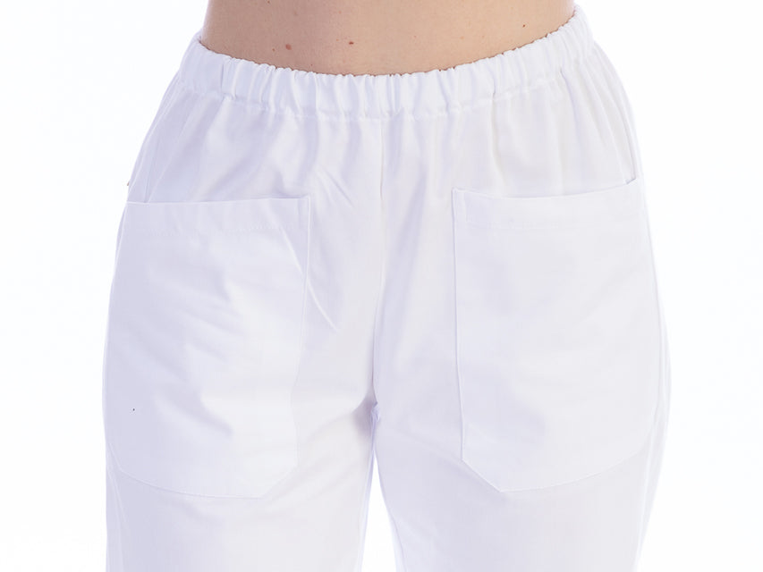 Pantaloni Unisex Cotone/Poliestere Bianchi