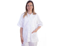 Casacca con Automatici Donna Bianca Cotone/Poliestere