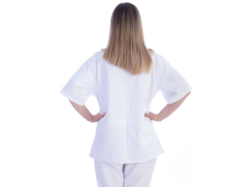 Casacca con Automatici Donna Bianca Cotone/Poliestere