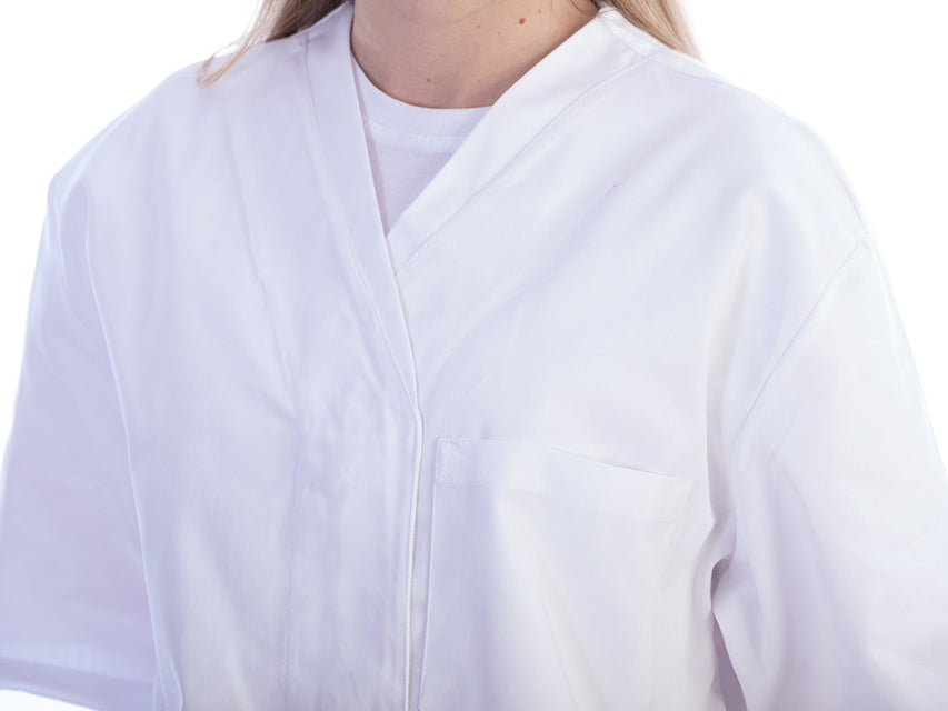 Casacca con Automatici Donna Bianca Cotone/Poliestere