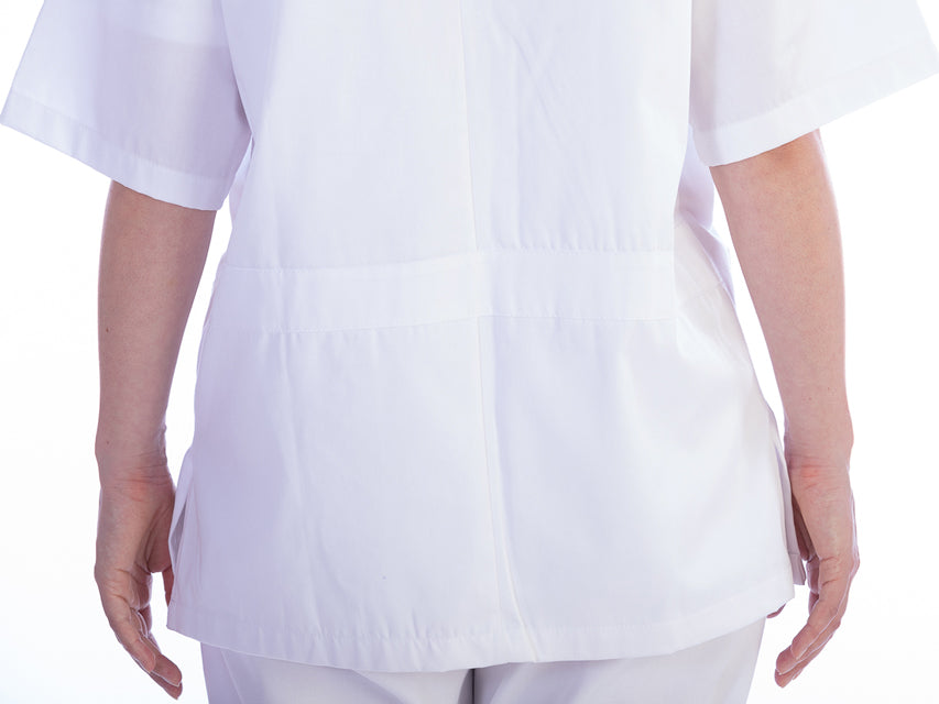 Casacca con Automatici Donna Bianca Cotone/Poliestere