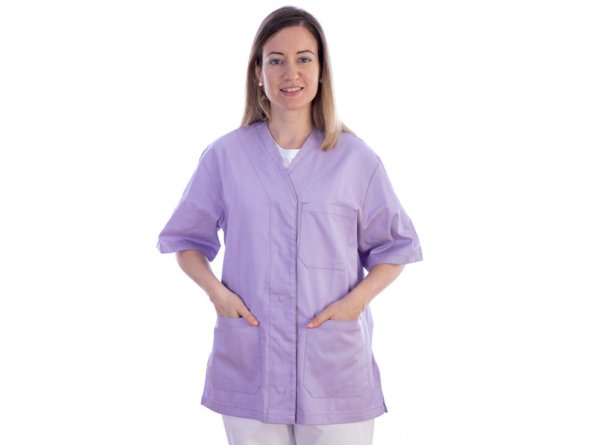 Casacca con Automatici Donna Viola Cotone/Poliestere