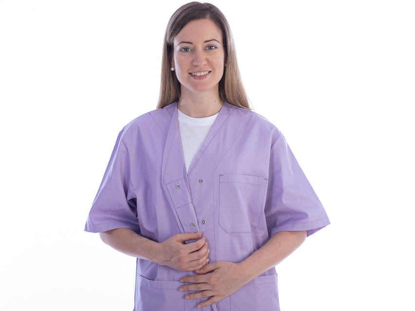 Casacca con Automatici Donna Viola Cotone/Poliestere
