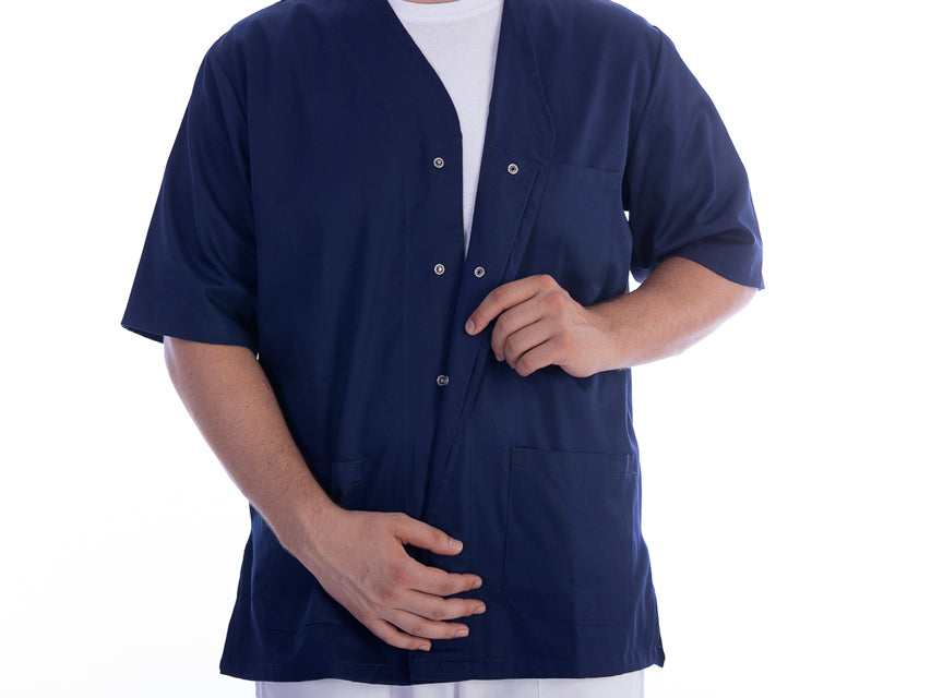 Casacca con Automatici Unisex Blu Cotone/Poliestere