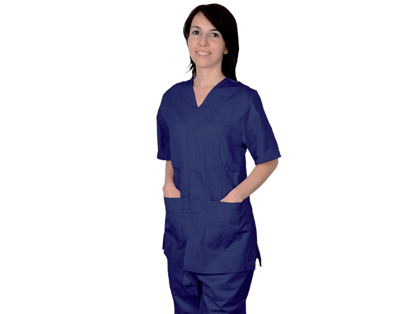 Casacca con Automatici Unisex Blu Cotone/Poliestere