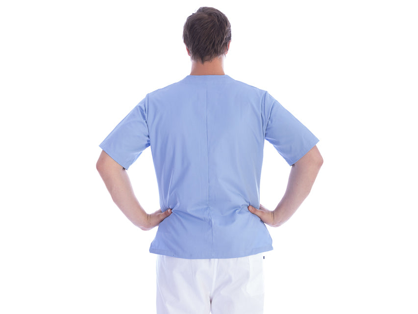 Casacca con Automatici Unisex Azzurra Cotone/Poliestere