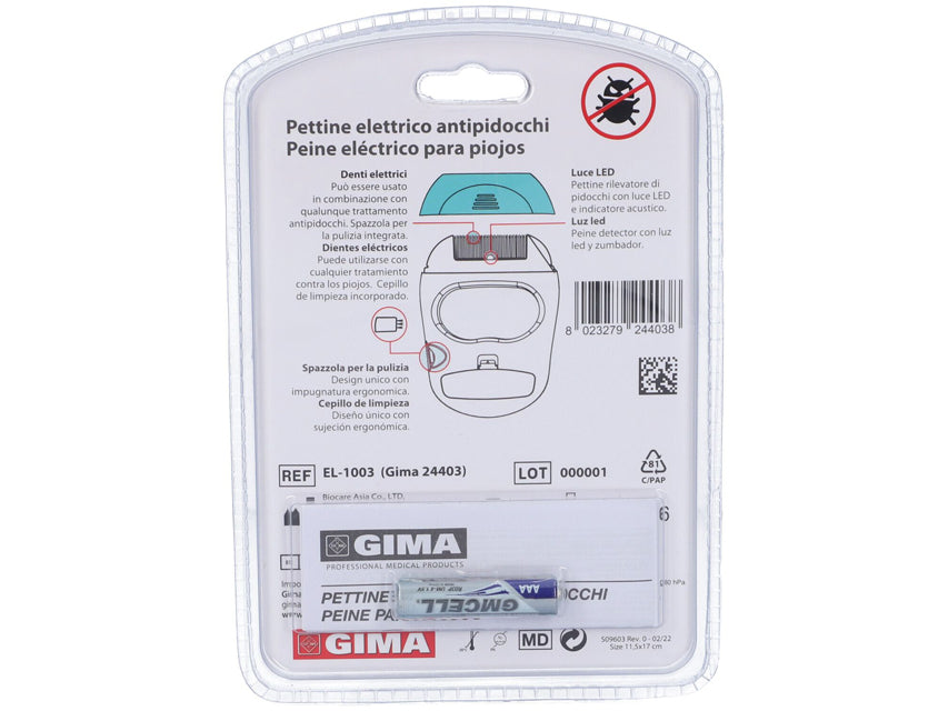Pettine per Pidocchi Elettrico IT/ES - Cod. 24403