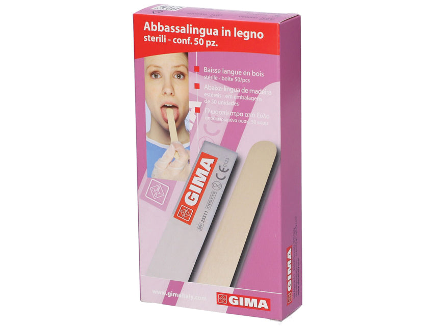 Abbassalingua Legno Sterili - Cod. 25511 conf. da 50 pz-