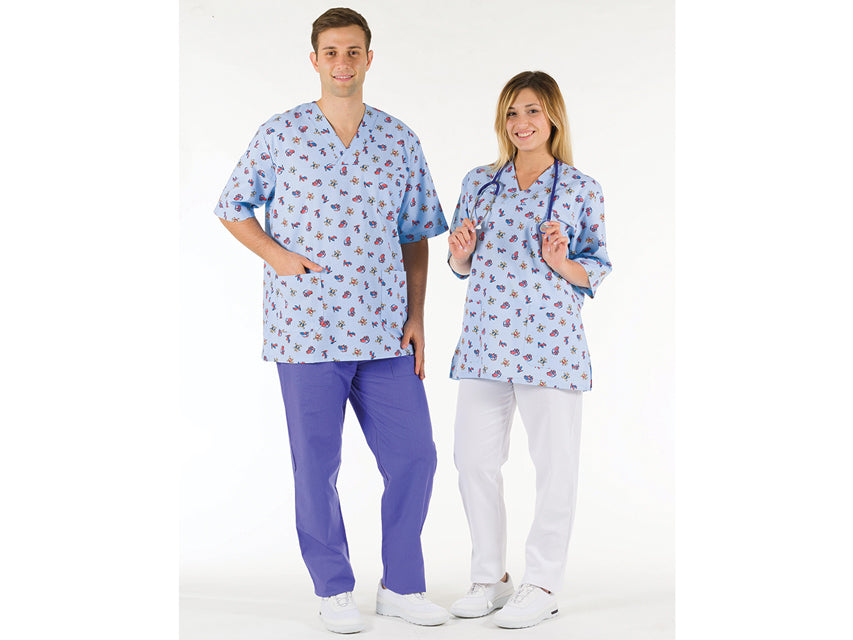CASACCA COTONE - celeste fantasy - M
