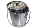 SECCHIO ACCIAIO INOX con coperchio - 12 litri