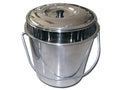 SECCHIO ACCIAIO INOX con coperchio - 15 litri