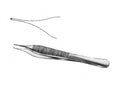 PINZA MICRO ADSON - 12 cm, 1x2 denti