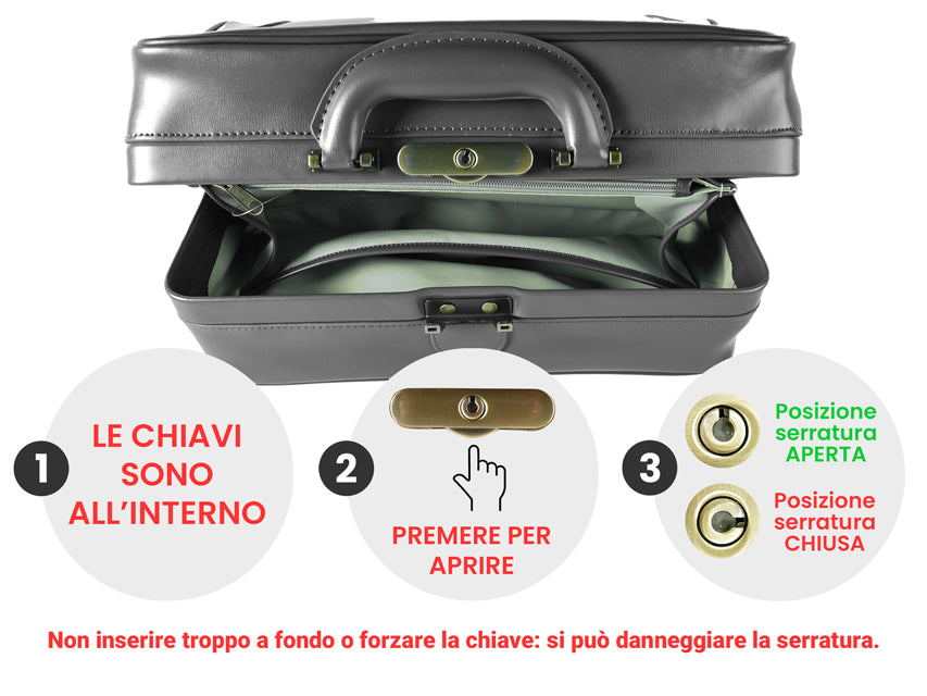 Borsa Medica GIMA Florida Pelle Nera 38x20x20cm - Cod. 27122 Design Italiano