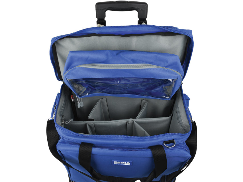 Borsa Emergenza GIMA Smart Trolley Blu Media 56x32x49cm - Modulare Cod. 27141