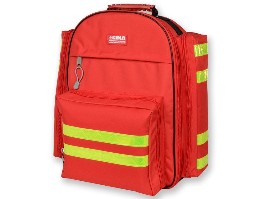 Zaino Emergenza GIMA Logic 1 Rosso 40x20x47cm - 5 Borsette Cod. 27170