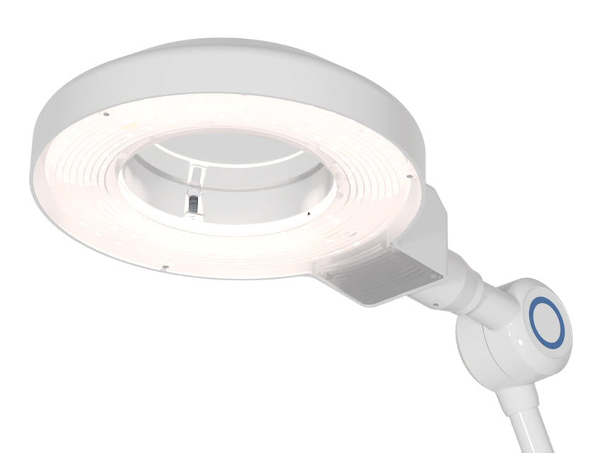LAMPADA CON LENTE GIMANORD PLUS LED bianca regolabile - su carrello