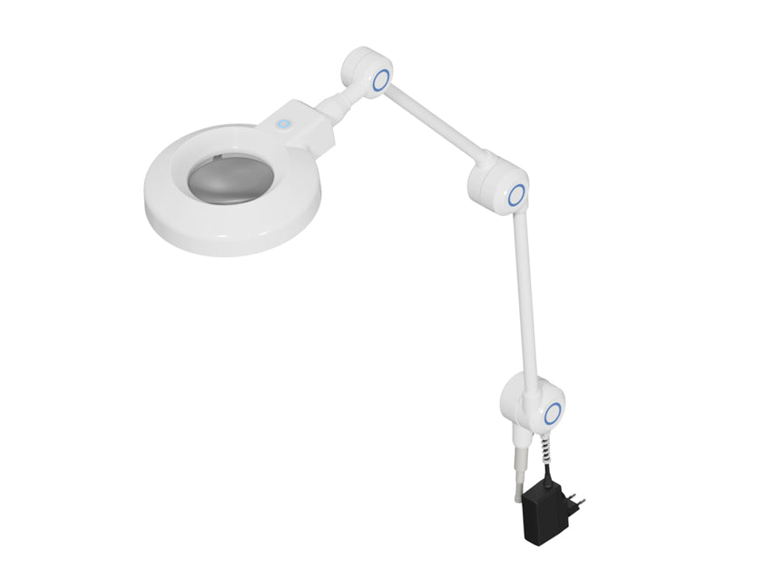 LAMPADA CON LENTE GIMANORD PLUS LED bianca regolabile - su carrello