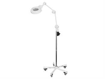 LAMPADA CON LENTE GIMANORD PLUS LED bianca regolabile - su carrello
