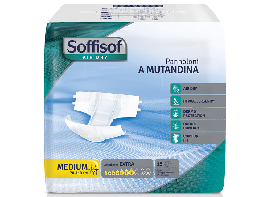 Pannoloni Soffisof Air Dry Incontinenza Moderata Taglia Media - Cod. 36707